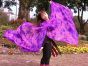 1 piece purple+pink tie-dye 5 Mommes belly dance silk veil 