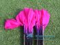 1 Pair black-pink short Chinese silk dance fan, 10cm (4") flutter