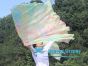 1 pair 180 cm (71") half circle prophetic angel wing silk flags, Moonstone 