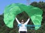 1 pair 180 cm (71") half circle prophetic angel wing silk flags,  Green