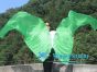 1 pair 180 cm (71") half circle prophetic angel wing silk flags,  Green