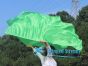 1 pair 180 cm (71") half circle prophetic angel wing silk flags,  Green