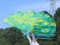 1 pair 180 cm (71") half circle prophetic angel wing silk flags, Breeze 