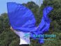 1 pair 180 cm (71") half circle prophetic angel wing silk flags, blue