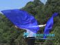 1 pair 180 cm (71") half circle prophetic angel wing silk flags, blue