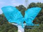 1 pair 180 cm (71") half circle prophetic angel wing silk flags,turquoise 