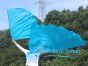 1 pair 180 cm (71") half circle prophetic angel wing silk flags,turquoise 