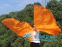 1 pair 180 cm (71") half circle prophetic angel wing silk flags, orange