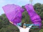 1 pair 180 cm (71") half circle prophetic angel wing silk flags,purple 