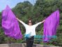 1 pair 180 cm (71") half circle prophetic angel wing silk flags,purple 