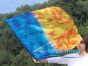 1 Piece 85 cm (33") prophetic silk worship flex flag for kids, Fire & Ice