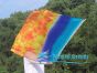 1 Piece 85 cm (33") prophetic silk worship flex flag for kids, Fire & Water