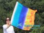 1 Piece 85 cm (33") prophetic silk worship flex flag for kids, Fire & Water