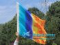 1 Piece 85 cm (33") prophetic silk worship flex flag for kids, Fire & Water