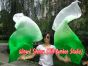 1 pair 1.5m (59") green fading belly dance silk fan veil