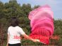 1 pair 1.8m (70") bordeaux fading belly dance silk fan veils