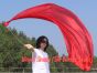 1 Piece red 1.8m (70") dance silk veil poi