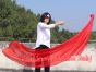 1 Piece red 1.8m (70") dance silk veil poi