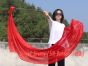 1 Piece red 1.8m (70") dance silk veil poi