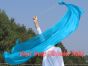 1 Piece turquoise 2.3m (90") dance silk veil poi