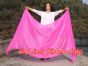 1 piece pink 5 Mommes belly dance silk veil 