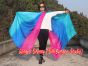 1 piece turquoise-blue-pink 5 Mommes colorful belly dance silk veil 