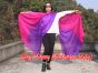 1 piece purple-pink 5 Mommes colorful belly dance silk veil 