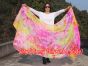 1 piece Peony tie-dye 5 Mommes belly dance silk veil 