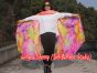 1 piece Peony tie-dye 5 Mommes belly dance silk veil 