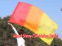 spinning silk flag poi 174cm (68") for Worship & Praise, Fire