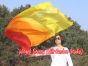 spinning silk flag poi 174cm (68") for Worship & Praise, Fire