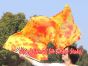 1.5m (59") tie-dye belly dance silk fan veil Flame