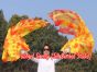 1.5m (59") tie-dye belly dance silk fan veil Flame