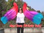 1 pair 1.5m (59") red-purple-turquoise belly dance silk fan veil