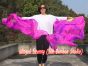 1.5m (59") tie-dye belly dance silk fan veil pink+purple