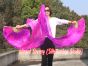 1.5m (59") tie-dye belly dance silk fan veil pink+purple