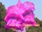 1.5m (59") tie-dye belly dance silk fan veil pink+purple