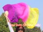 1 pair 1.1m (43") purple-pink-yellow silk fan veils for kids