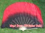 black-red large short silk dance fans (flutter), 41" (105 cm)