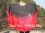 black-red large short silk dance fans (flutter), 41" (105 cm)