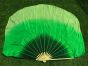 Emerald large short silk dance fans (flutter), 41" (105 cm)