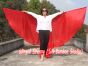 1 pair red 6 Mommes habotai belly dance silk wing