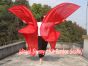 1 pair red 6 Mommes habotai belly dance silk wing