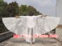 1 pair white 6 Mommes habotai belly dance silk wing