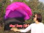 1 pair 1.8m (71") black-purple-pink belly dance silk fan veils