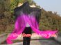 1 pair 1.8m (71") black-purple-pink belly dance silk fan veils