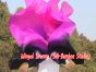 1 pair 1.8m (71") black-purple-pink belly dance silk fan veils