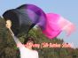 1 pair 1.8m (71") black-purple-pink-light pink belly dance silk fan veils