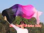 1 pair 1.8m (71") black-purple-pink-light pink belly dance silk fan veils