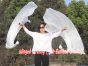 1 Piece white 1.8m (70") dance silk veil poi